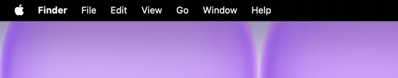 a solid black menu bar on macOS 27, the style that hides the MacBook notch