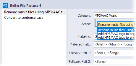 Multi-step renaming interface