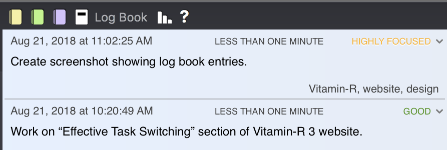 easy selection of previous objectives