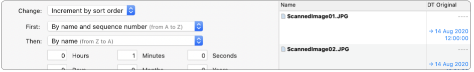 dates taken from files of the same name in a different folder hierarchy