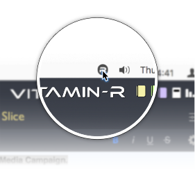 menu bar with main window